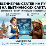 Размещение PBN-статей на русском на вьетнамских .vn-сайтах