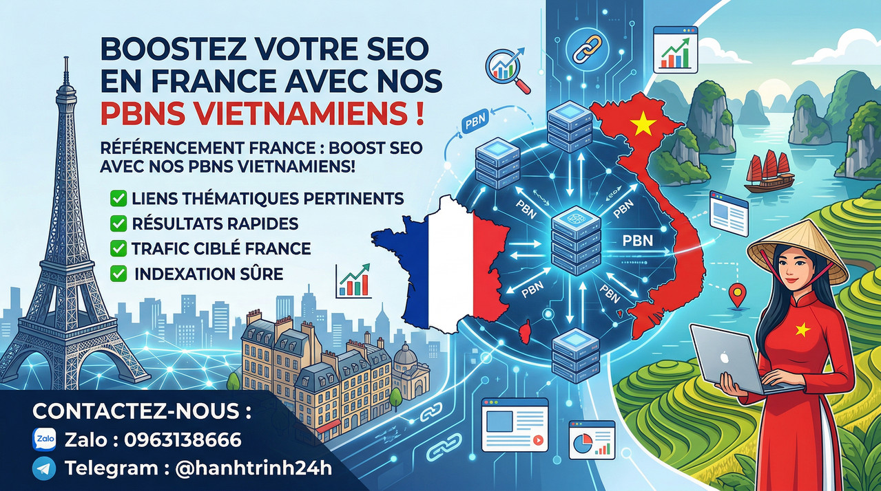 Service Backlinks PBN en Français depuis Vietnam
